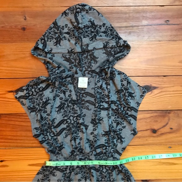 Marika The Balance Collection Grey Black Hooded Swim Cover Up Dress, EUC, S - Picture 7 of 11